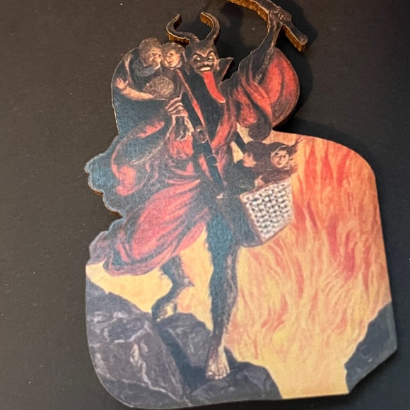 Krampus Holiday Brooch - dark xmas devil of Christmas krampus alpine legend gift - Picture 5 of 6